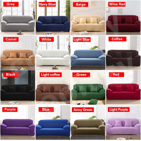 Grey Elastic Sofa Cover Cotton All-inclusive Stretch Slipcover Couch Cover Sofa Towel Sofa Cover for Living Room copridivano 1pc