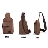 Men's Small Chest Sling Bags Travel Hiking Cross Body Messenger Shoulder Backpack Solid Men Canvas Bag Travel Bag Chestbags