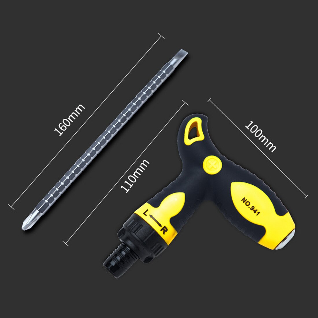 1PCS Screwdriver T-type Anti-slip Alloy Steel Multifunctional T Handle Ratchet Screwdriver Repair Hand Tools High-quality