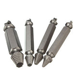 4pcs Screw Extractor Drill Bits Guide Set Broken Damaged Bolt Remover Double Ended Damaged Screw Extractor