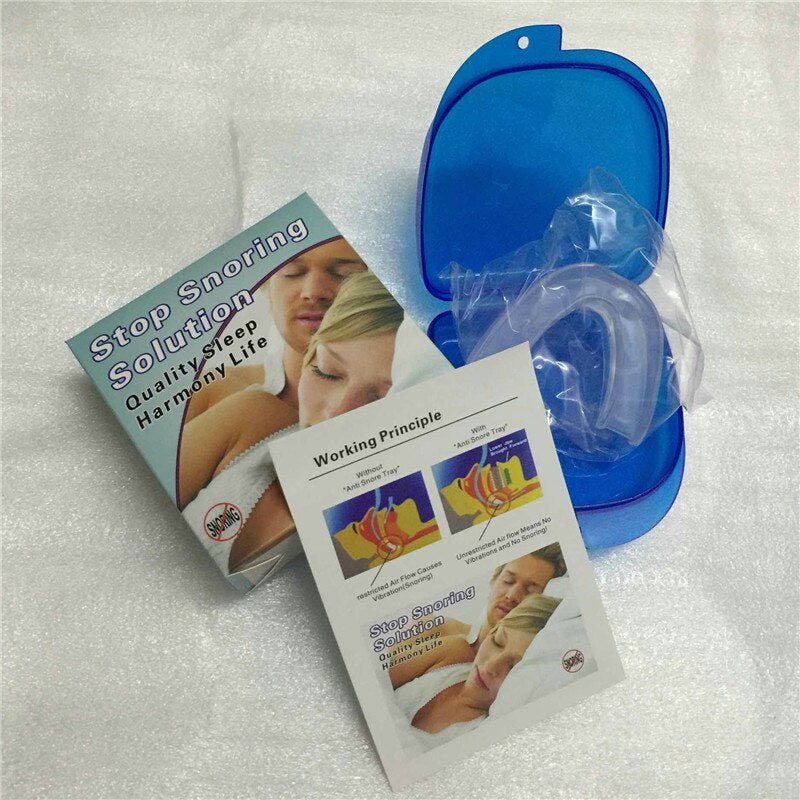 Silicone Stop Snoring Anti Snore Mouthpiece Apnea Guard Bruxism Tray Sleeping Aid Mouthguard Health Sleeping Health Care Tool