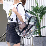 Women Backpack Transparent Versatile Student Bags Youth Backpacks Spring New School Bag For Teenagers Girls Feminina Rucksack