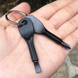 Portable Phillips Slotted Screwdriver Key Ring keyring Multi Mini Pocket Repair Tool Gadget Camp Hike Outdoor