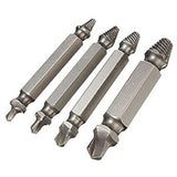 4pcs Screw Extractor Drill Bits Guide Set Broken Damaged Bolt Remover Double Ended Damaged Screw Extractor