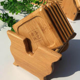High Quality Bamboo Coaster and Holder Set Home Office Meeting Room Mugs Drinking Cup Mat Kung fu Tea Set Accessories