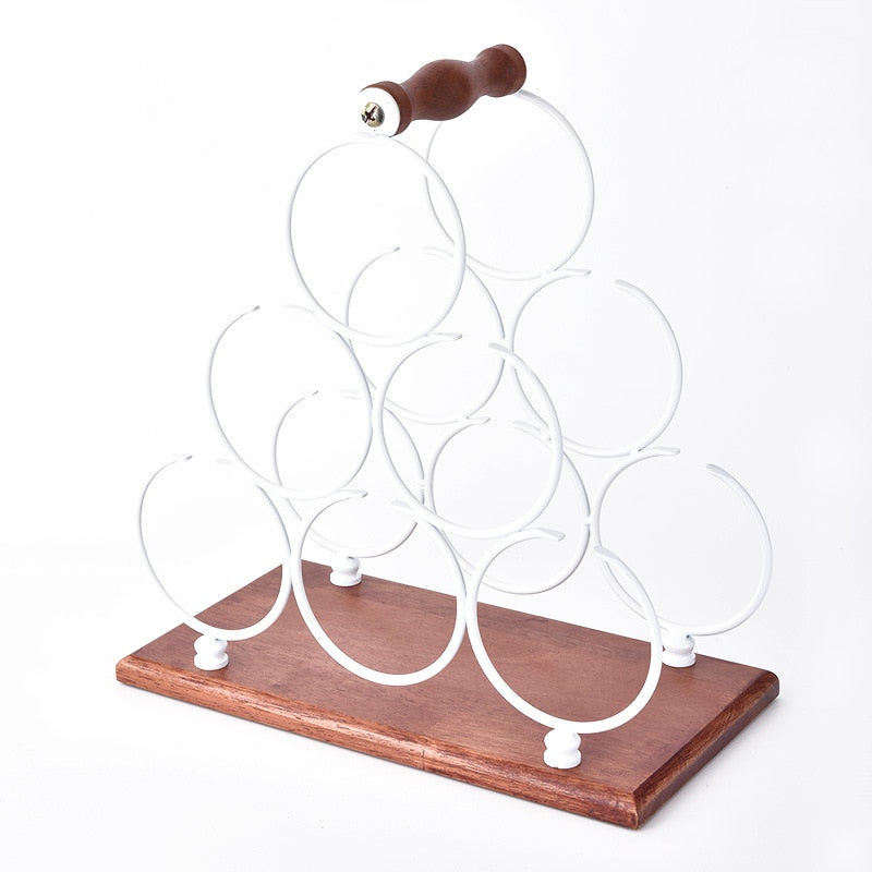 Wine Rack Wine Whiskey Display Shelf Metal 6 Bottle Mount Kitchen Wine Bottle Holder Stand Organizer For Wine Lovers Secondary image