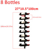 Iron Wall Mounted Wine Holder European-style Tilted/Straight Wine Rack Red Wine Champagne Bottle Display Stand Rack Organizer