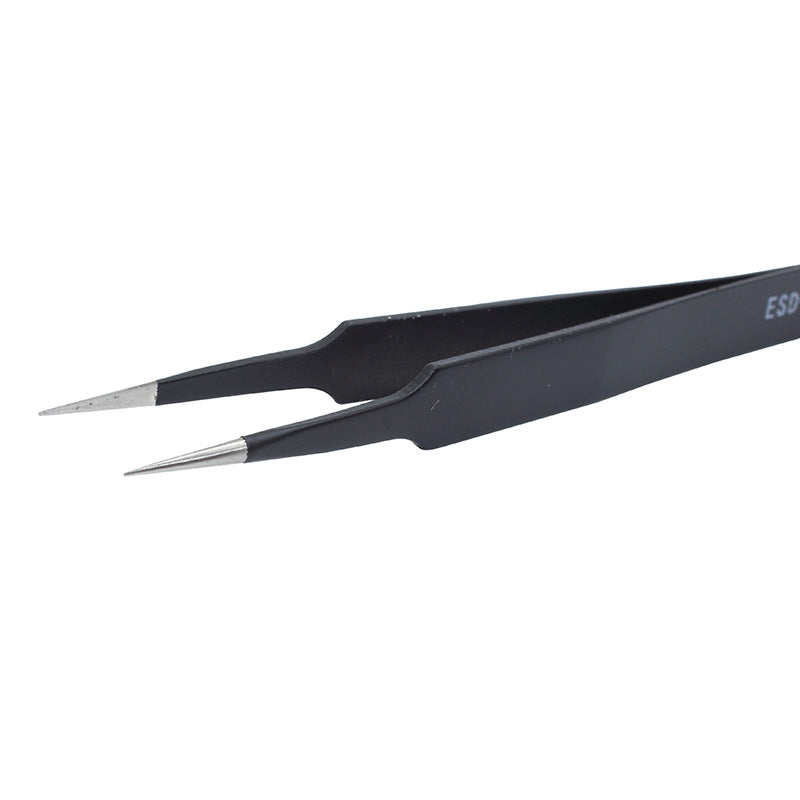 10 model metal anti-static bending straight tip tweezers precision welding  electronic ESD tweezers for soldering smd tool set
