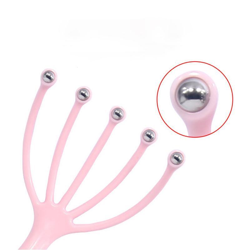 Five Finger Relax Massager Head Hair Held SPA Scalp Neck Stress Release Head Physician Steel Ball Massage Relaxation 1Pc
