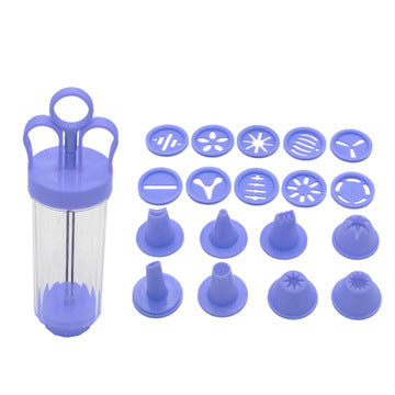 1 Pcs Plastic 8 Cake Nozzles Icing Syringe Mold Cake Decorating Piping Cream Syringe Tips Set Tool Cake Decoration Baking Set