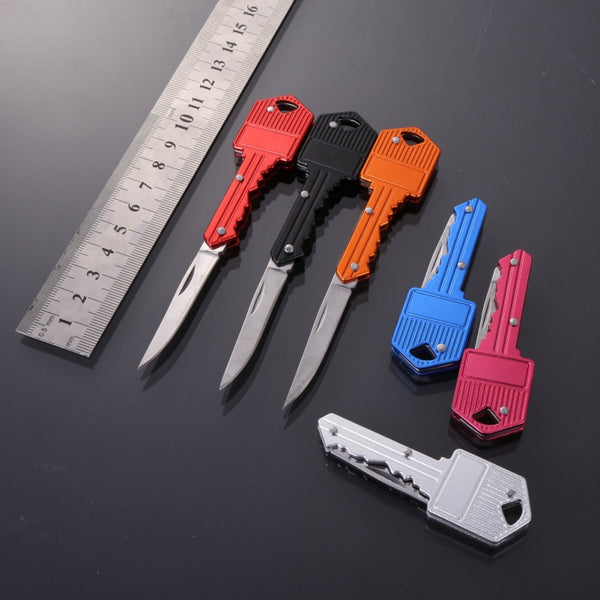 Mini Key Knife Letter Camp Outdoor Keyring Ring Keychain Fold Open Opener Pocket Package Survive gadget Multi Tool Blade Box kit