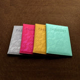 Luxury Elegant Women Passport Cover Pink World Universal Travel Passport ticket holder Cover on the Passport Case passport pouch