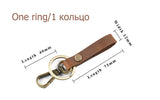 Mini Key Holder Real Cowhide Genuine Leather Keychain Pocket Housekeeper for Car Keys Organizer Clip Ring Handmade Accessories