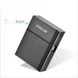 Anpro 2-in-1 Cigarette Case Box USB Rechargeable Lighter for Smoking Flameless Aluminum Alloy Windproof Lighter