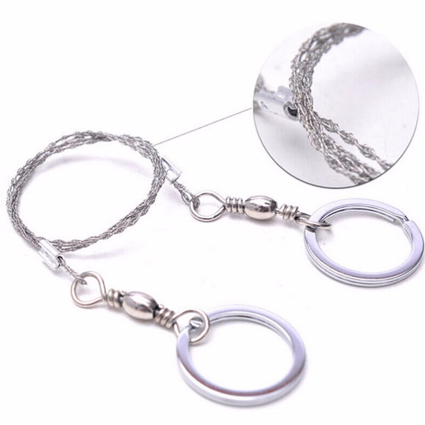 550mm(21.6'') Emergent Survival Wire Saw Camp Hike Outdoor Mountain climb Cut Hunt Fish hand Tool Fretsaw Bushcraft Kit