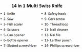 Titanium Black Multifunctional Swiss Knife Multi Purpose Army Folding Pocket Knife Outdoor Camping Survival EDC Tool