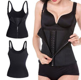 Shoulder Strap Waist Trainer Slimming Belt Vest Corset Women Zipper Hook Body Shaper Waist Cincher Slimming Weight Loss