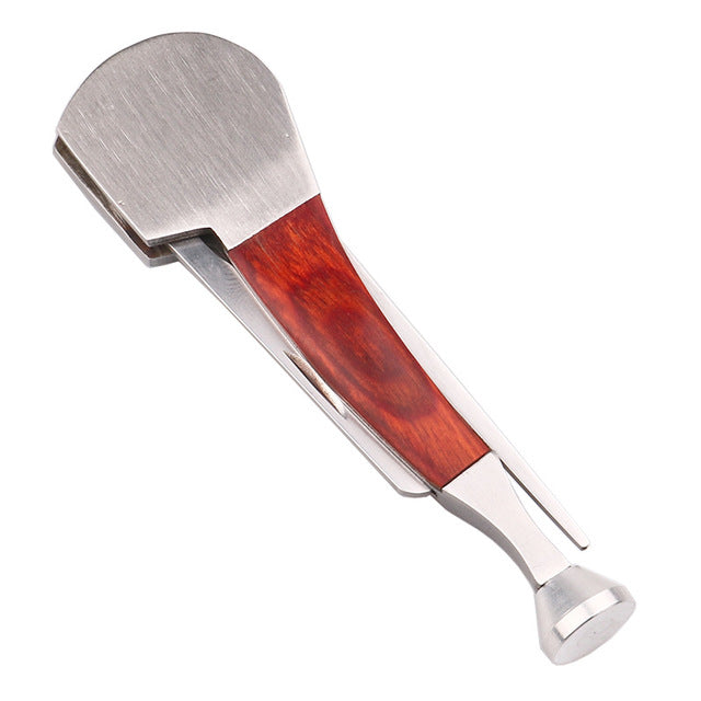 Stainless Steel Pipe 3in1 Red Tobacco Smoking Wood Cleaning Reamers Tamper Tool