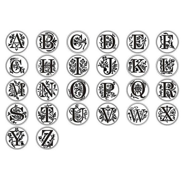 Retro Wood Stamp Classic 26 Letter A-Z Alphabet Initial Sealing Wax Seal Stamp Ancient Seal Post Decorative Antique Stamp Gifts