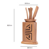 6 Pcs/set Handmade Kung Fu Tea Sets Vintage Puer Knife Spoon Tea Tools Set Tea Ceremony Utensils Chinese Bamboo Clip Strainer
