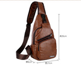 Men's Crossbody Bags Men's USB Chest Bag Designer Messenger bag Leather Shoulder Bags Diagonal Package NEW Backpack Travel