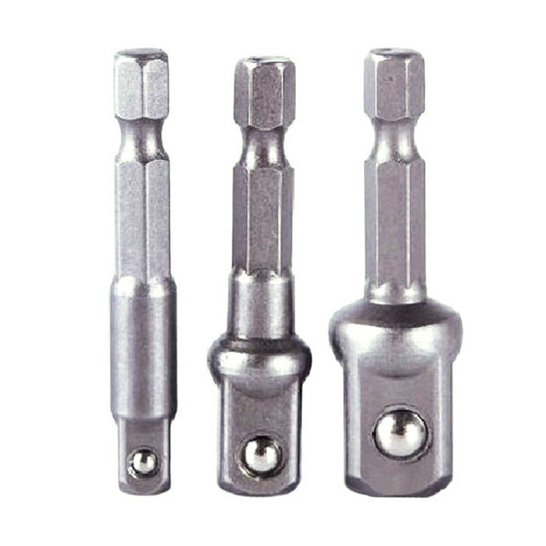 3 PCS Hex Shank Wrench Drive Power Drill Socket Drill Adapter Socket Extension Bit Adaptor Set 1/4 3/8 1/2 screwdriver tools