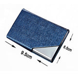 Business ID Credit Card Holder For Women Men Fashion Brand Metal Aluminum Card Wallet Case PU Leather Tarjetero Porte Carte