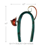 Tooarts Cat Figurines Iron Figurine Metal Design Spring Little Cat Modern tyle Art Home Decoration Craft Gift For Home