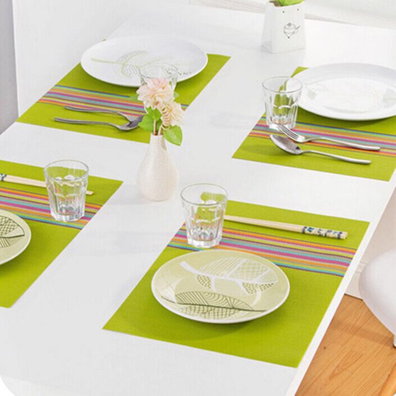 1 piece pvc placemat dining table mats de table bowl pad napkin dining table tray mat coasters kids table Main image