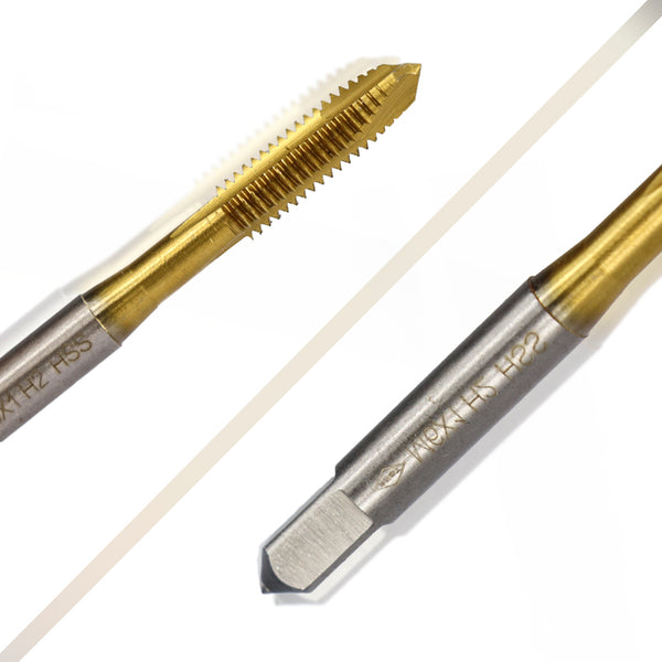 1pc M2/M2.5/M3/M3.5/M4/M5/M6 Titanium Coated Hand Tap HSS Metric Straight Flute Thread Screw Tap