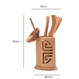 6 Pcs/set Handmade Kung Fu Tea Sets Vintage Puer Knife Spoon Tea Tools Set Tea Ceremony Utensils Chinese Bamboo Clip Strainer