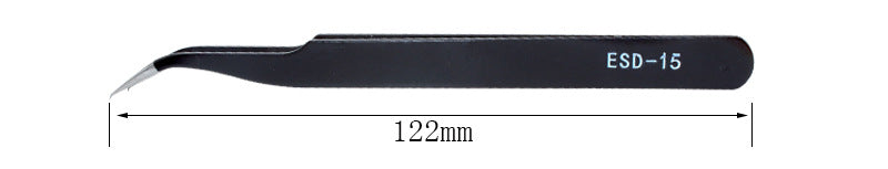 10 model metal anti-static bending straight tip tweezers precision welding  electronic ESD tweezers for soldering smd tool set