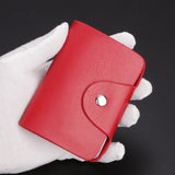 Fashion PU Function 24 Bits Card Case Business Card Holder Men Women Credit Passport Card Bag ID Passport Card Wallet