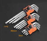 9pcs Universal Hex Key Wrench Set Double End Allen Wrench 1.5mm-10mm Chromium Vanadium Steel Hexagon Spanner Set Hand Tools