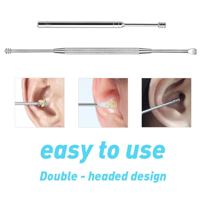 Earpick Wax Remover Curette Removal Ears Spoon Cleaning Tools Anti-slip Ear Pick Ear Cleaner Tool Health Care