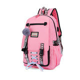 Large school bags for teenage girls usb with lock Anti theft backpack women Book bag big High School bag youth Leisure College