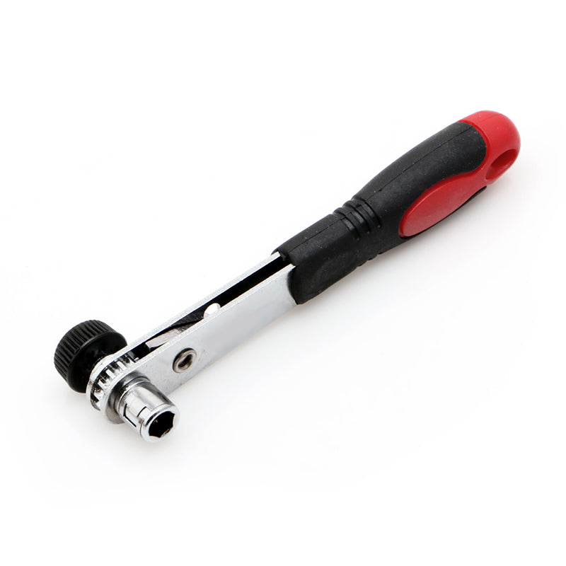 VLEEDC Mini Rapid Ratchet Wrench 1/4" Screwdriver Rod Quick Socket Wrench Tools Red Secondary image