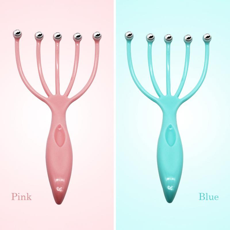 Five Finger Relax Massager Head Hair Held SPA Scalp Neck Stress Release Head Physician Steel Ball Massage Relaxation 1Pc