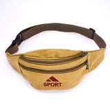 Vintage Waist Pack Men Round Belt Phone Bag Cavan Waist Bag Multiple Usage Fashion Hip Bag Travel Money Bag Belt Waist Package