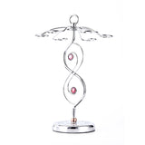 Nordic Style Goblet Holder Wine Cup Rack Red Wine Glass Cup Standing with 6 Hooks Stainless Steel Hanging Drinking Glasses Rack