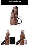 Men's Crossbody Bags Men's USB Chest Bag Designer Messenger bag Leather Shoulder Bags Diagonal Package NEW Backpack Travel