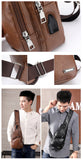 Men's Crossbody Bags Men's USB Chest Bag Designer Messenger bag Leather Shoulder Bags Diagonal Package NEW Backpack Travel