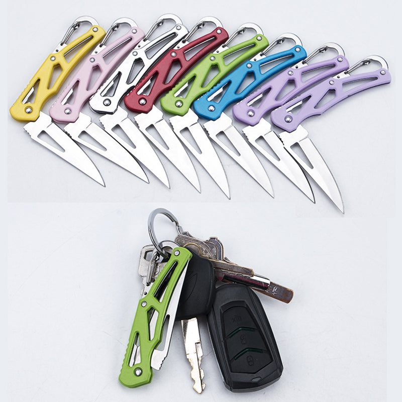 Mini Key Knife Letter Camp Outdoor Keyring Ring Keychain Fold Open Opener Pocket Package Survive gadget Multi Tool Blade Box kit