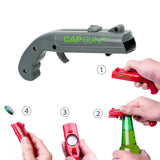 Launch Opener Spring Cap Catapult Launcher Gun shape Bar Tool Drink Opening Shooter Beer Bottle Opener Creative abridor de vinho