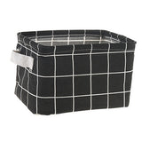 Desktop Storage Basket Cute Printing Waterproof Organizer Cotton Linen Sundries Storage Box Cabinet Underwear Storage Bag