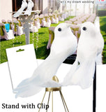 2Pcs Simulation Mini Cute Bird Swallow Figurine Animal Model Home Decor Miniature Fairy Garden Decoration Accessories Figurnes