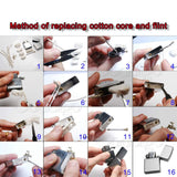 1pcs Mini Lighter Stones Handy Top Quality Lighter Stones in 6 Dispenser Replaced for Petrol Cigarette Lighter Camping Tool