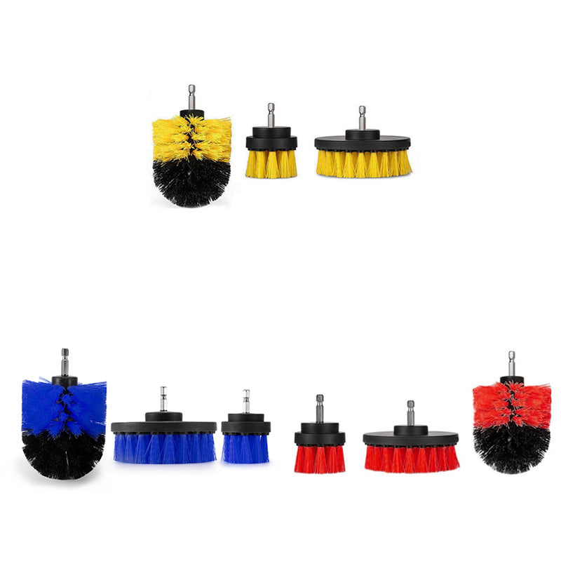3pcs/set Drill Power Scrub Clean Brush For Leather Plastic Wooden Furniture Car Interiors Cleaning Power Scrub 2/3.5/4 inch