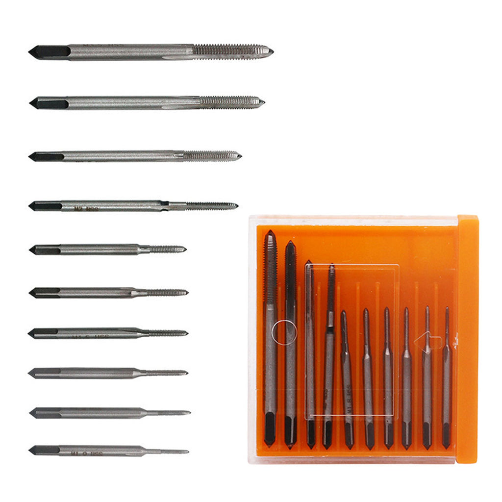 M1 M1.2 M1.4 M1.6 M1.7 M1.8 M2 M 2.5 M 3 M3.5 10pcs/set Hand Tap Thread Wire Tapping/Threading/Taps/Attack Hand Tools