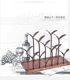 Metal Wine Rack Modern Crafts Artwork Gift Wine Holder Figurine Creative Wine Bottle Stand Home Decoration Accessory